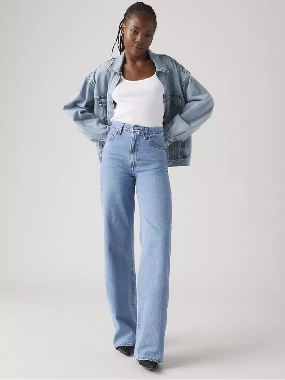 Levi's Ribcage Wide Leg Jeans Sz 31x33